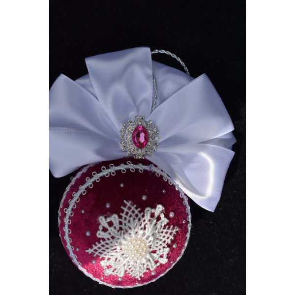 Velvet Christmas Ornament Pink