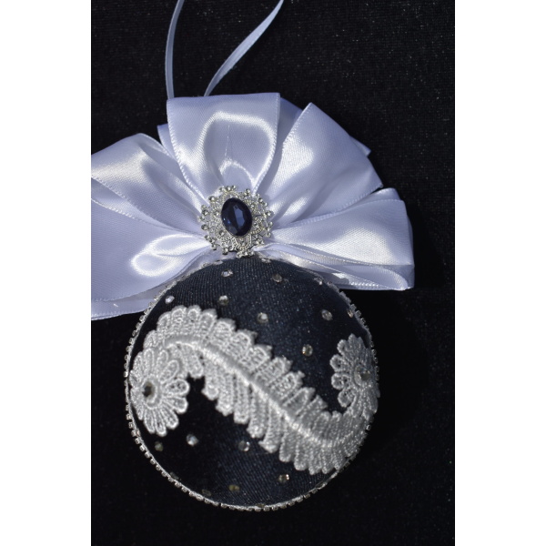 Velvet Christmas Ornament Navy