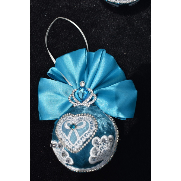 Velvet Christmas Ornament Blue